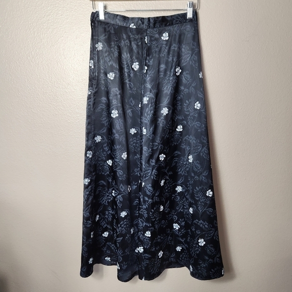 35th & 10th Vintage Satin Floral Maxi Skirt-Size 9 - Picture 1 of 5